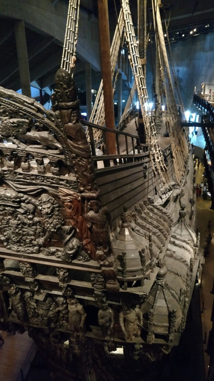 The Vasa warship preserved inside the Vasa Museum in Stockholm