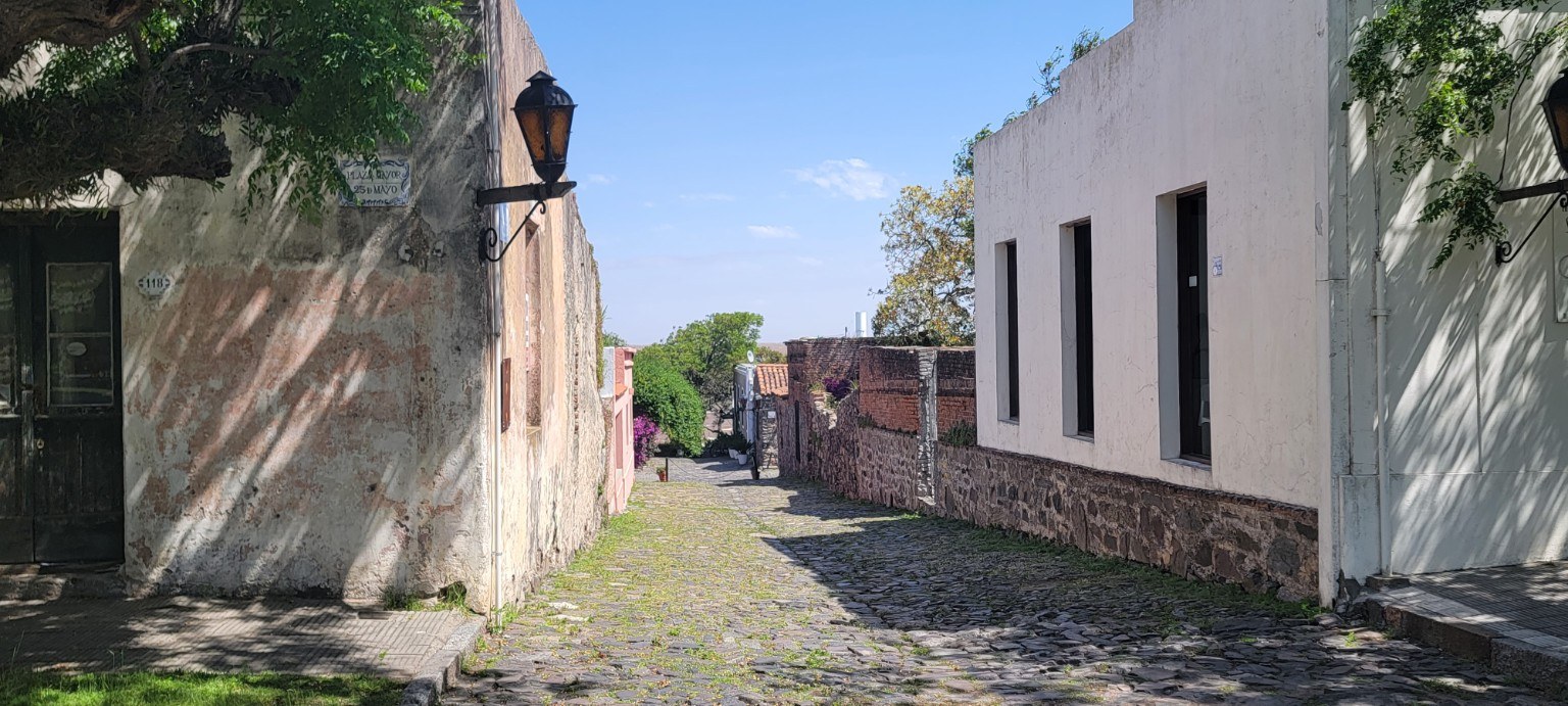Narrow cobblestone lane in Colonia del Sacramento