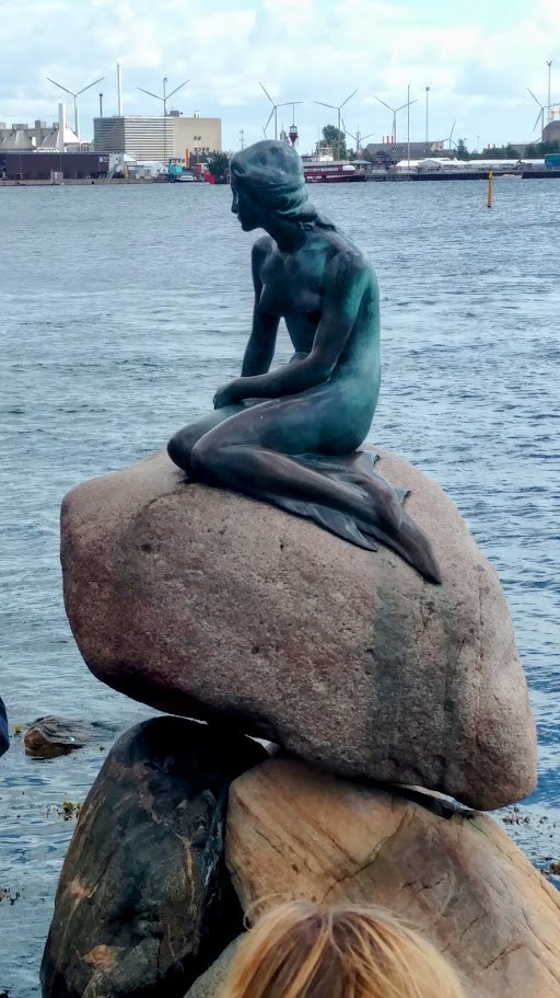 The Little Mermaid at Langelinie, smaller than expected, more famous than almost anything else in Denmark