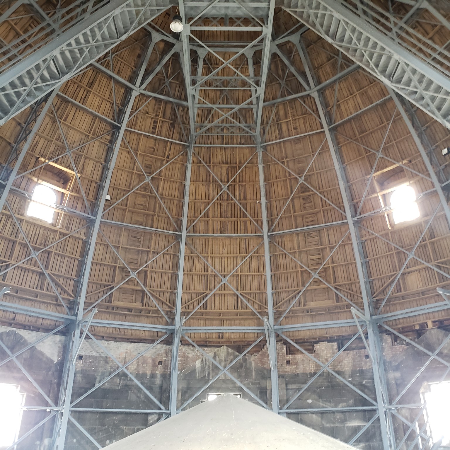 Inside the structural bones of a historic dome
