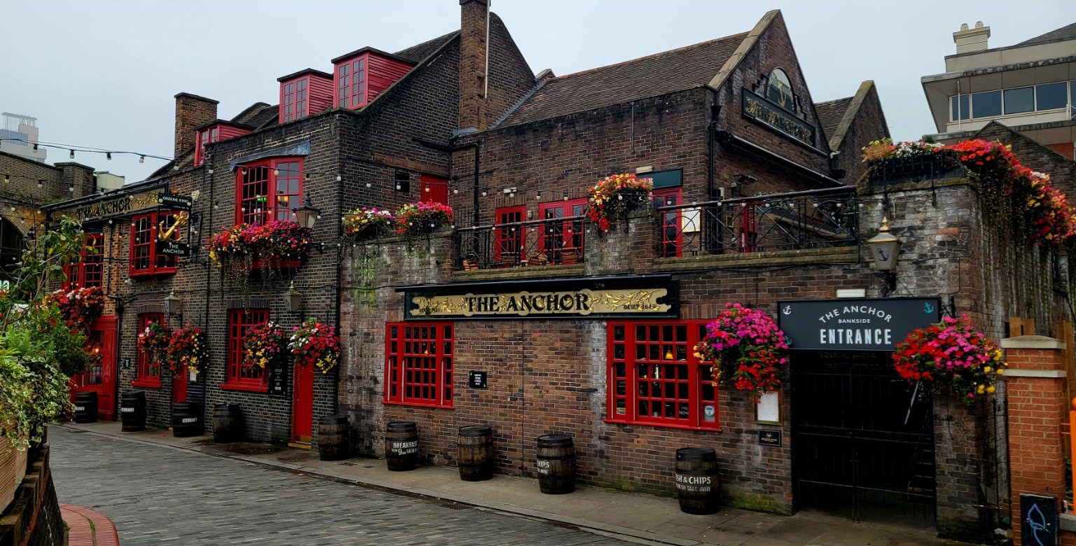 The Anchor Bankside pub on the Thames in London