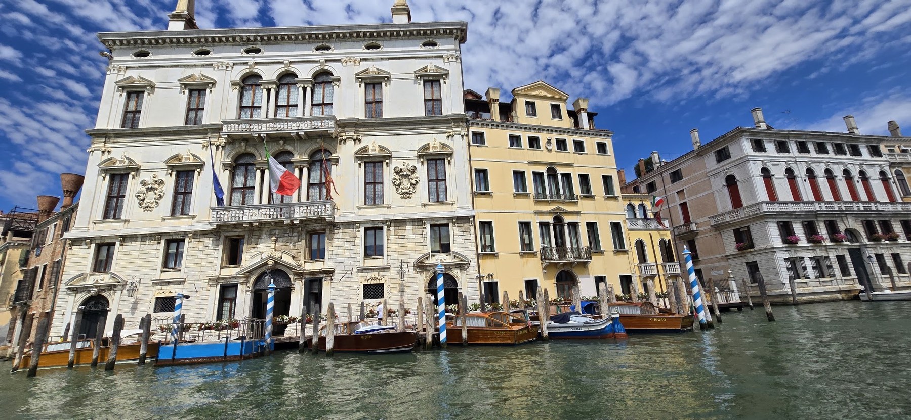 Venetian facades and wooden boats