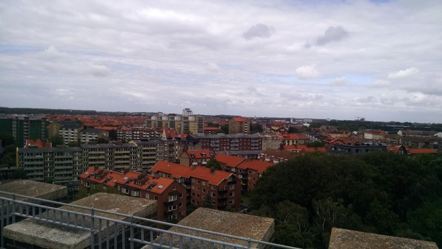 Red rooftops over Helsingborg