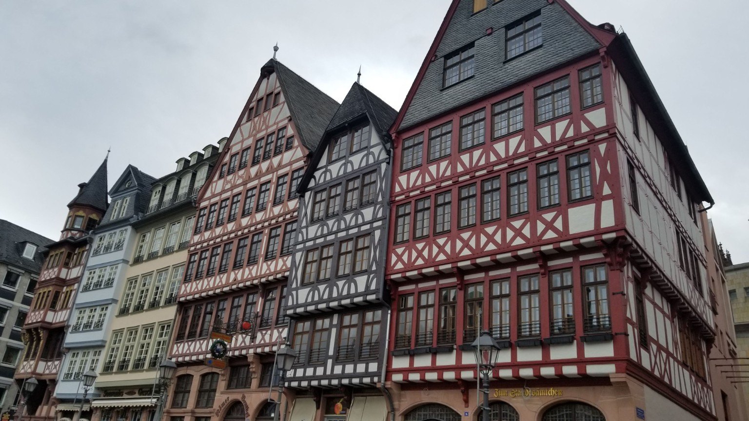 Half-timbered facades in Frankfurt's old town