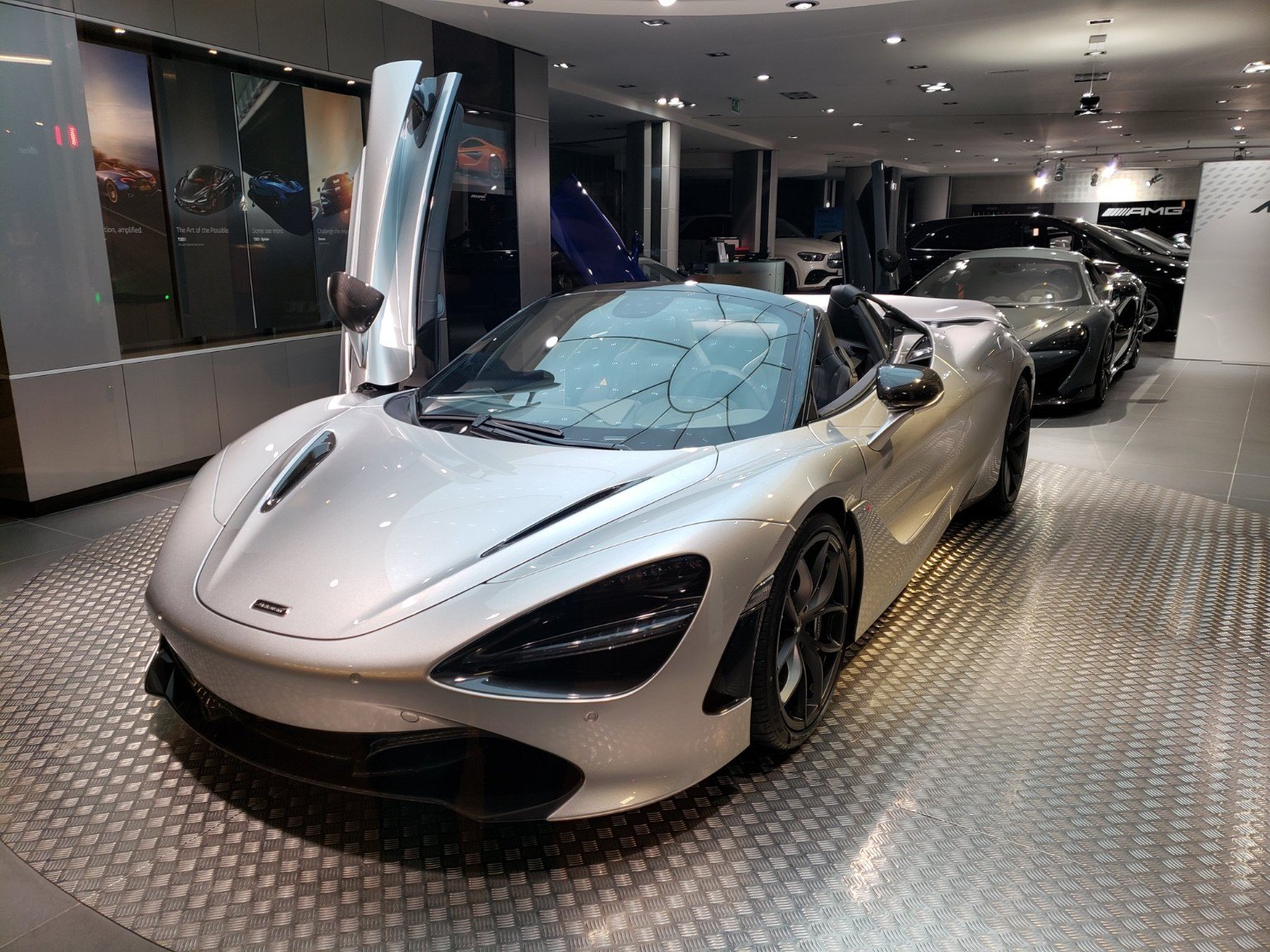 Window of a McLaren showroom in Monaco