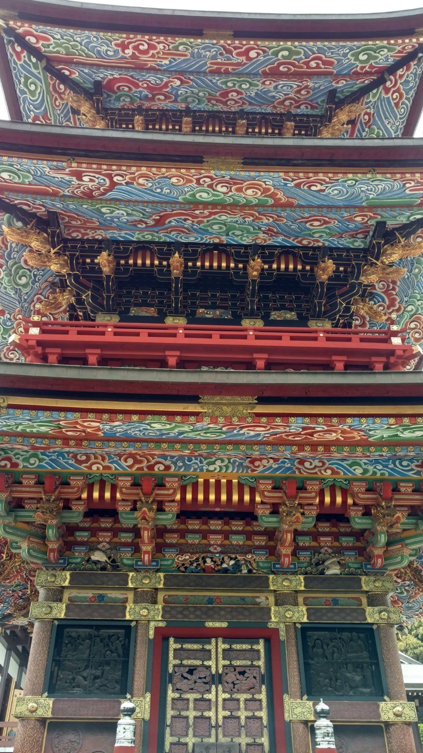 Close-up of the ornate pagoda details