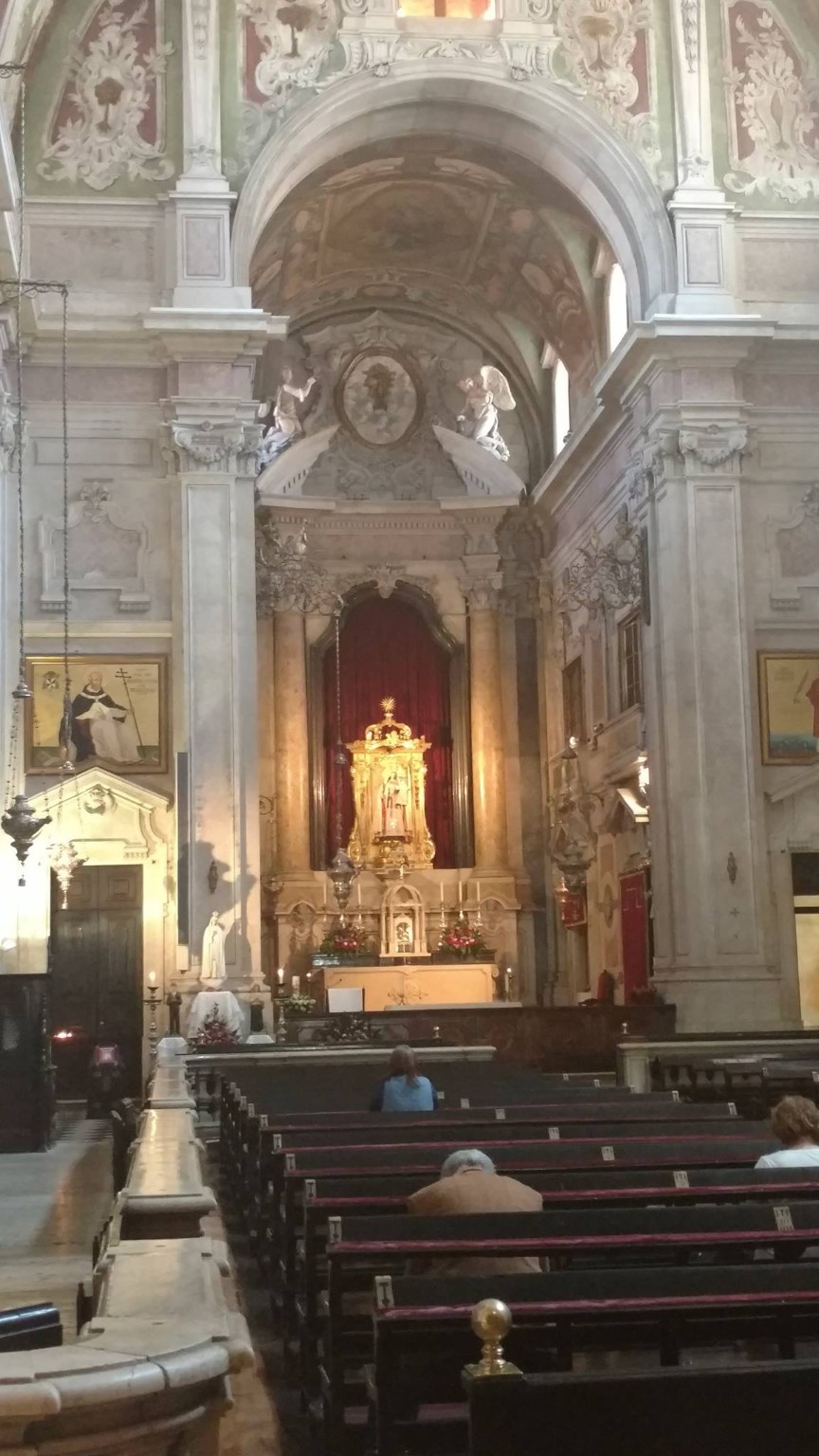 Interior altar of a Lisbon church
