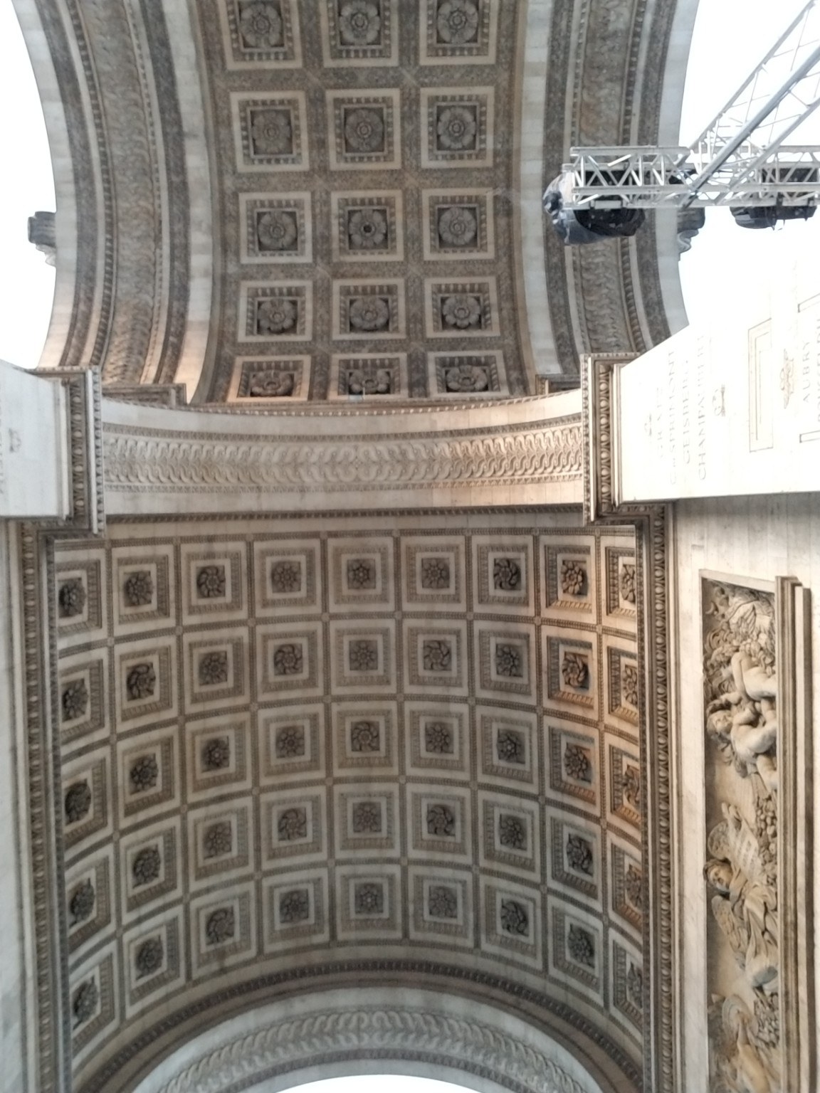 Coffered underside of the Arc de Triomphe