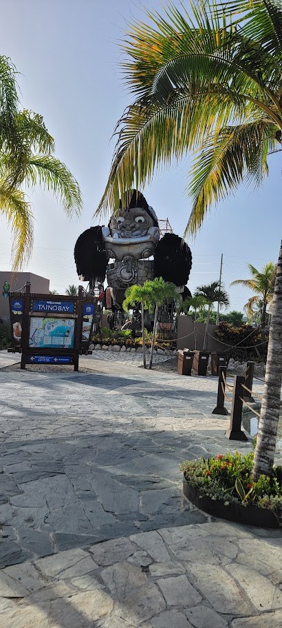 The playful entrance to Taino Bay, the modern cruise port that has turned arrival into part of the attraction.