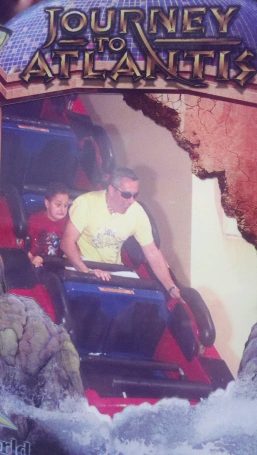 Journey to Atlantis, where the ride photo proves I was calm, composed and absolutely lying about both.