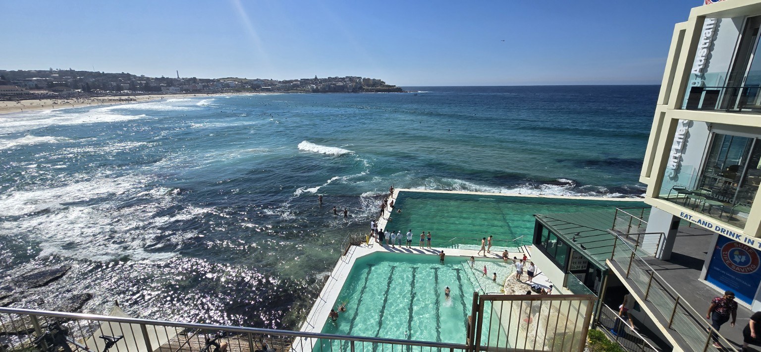 Bondi Icebergs ocean pool with waves crashing alongside