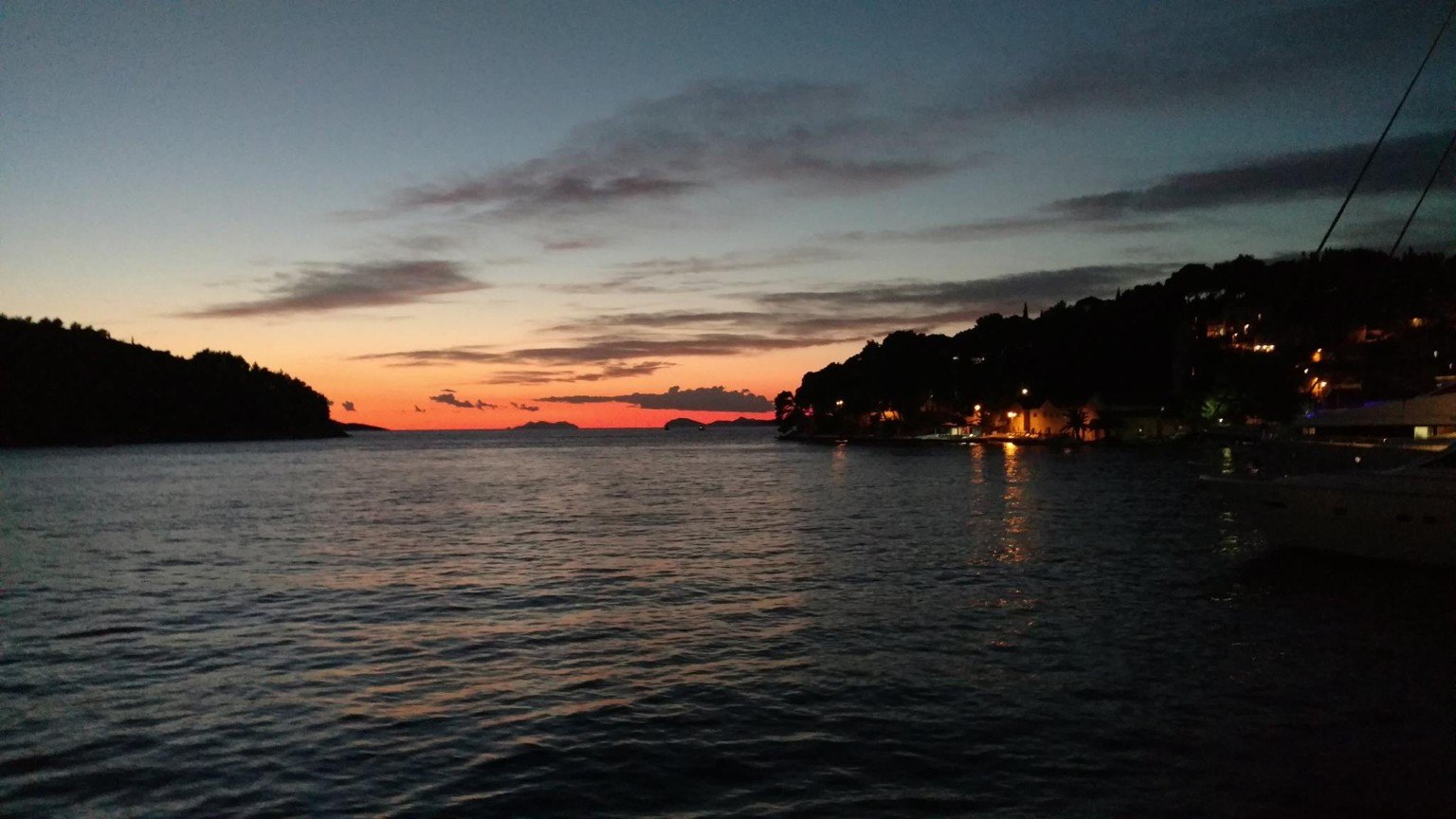 Orašac coastal town in the evening, Croatia