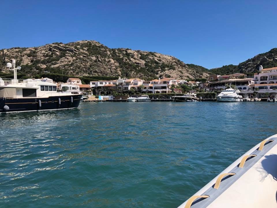 Sardinian harbor and granite coast