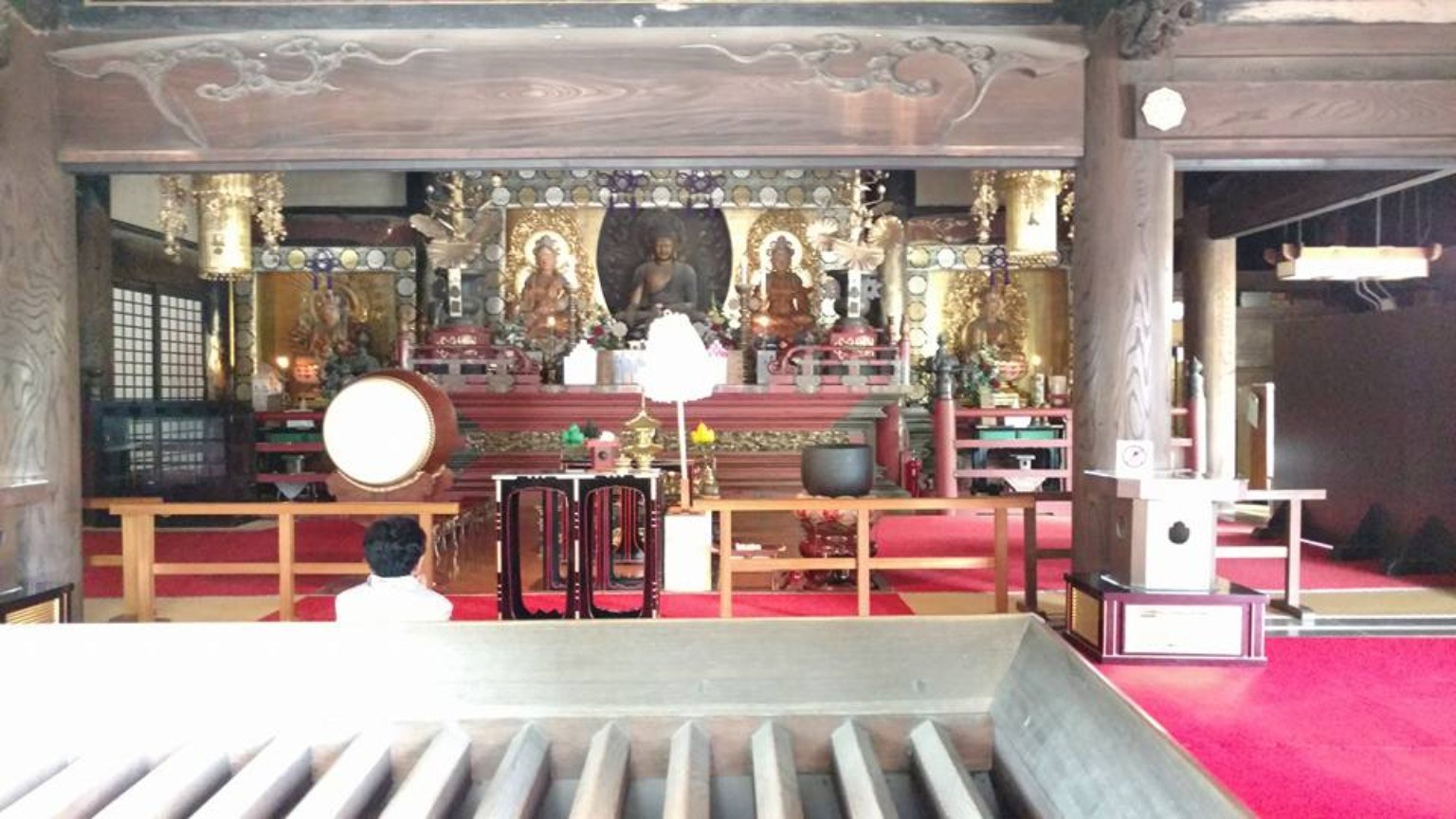 A peaceful temple interior