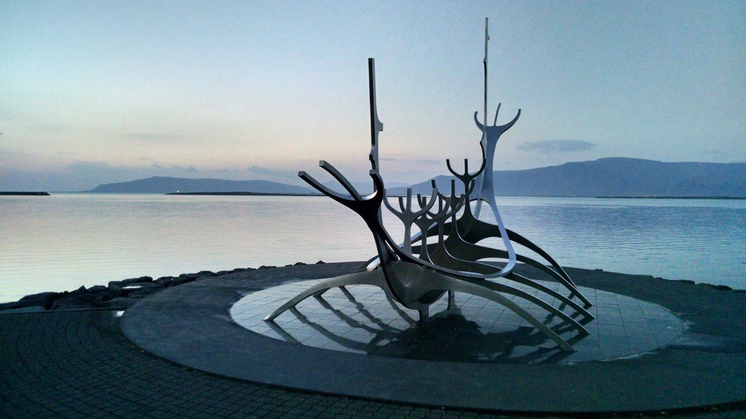 The Sun Voyager at blue hour
