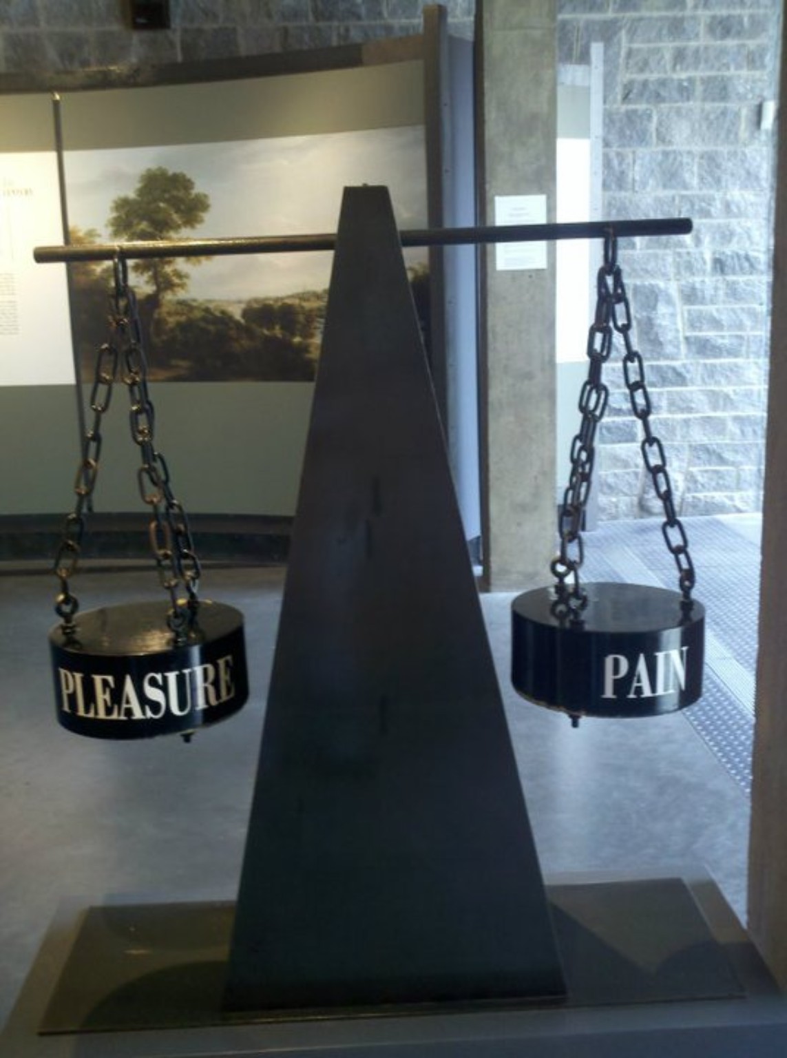 Pleasure and pain exhibit display at Kilmainham Gaol in Dublin