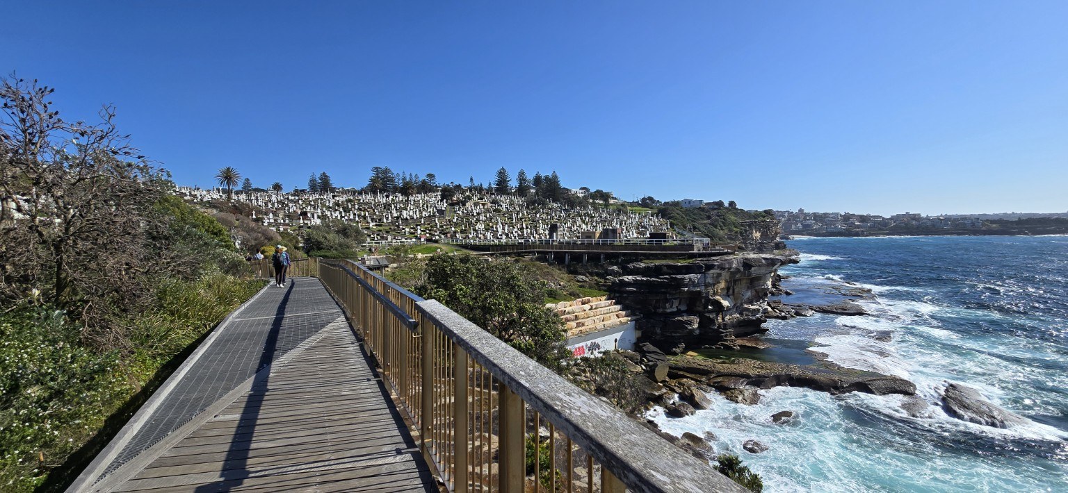 Boardwalk through Waverley Cemetery on the coastal walk