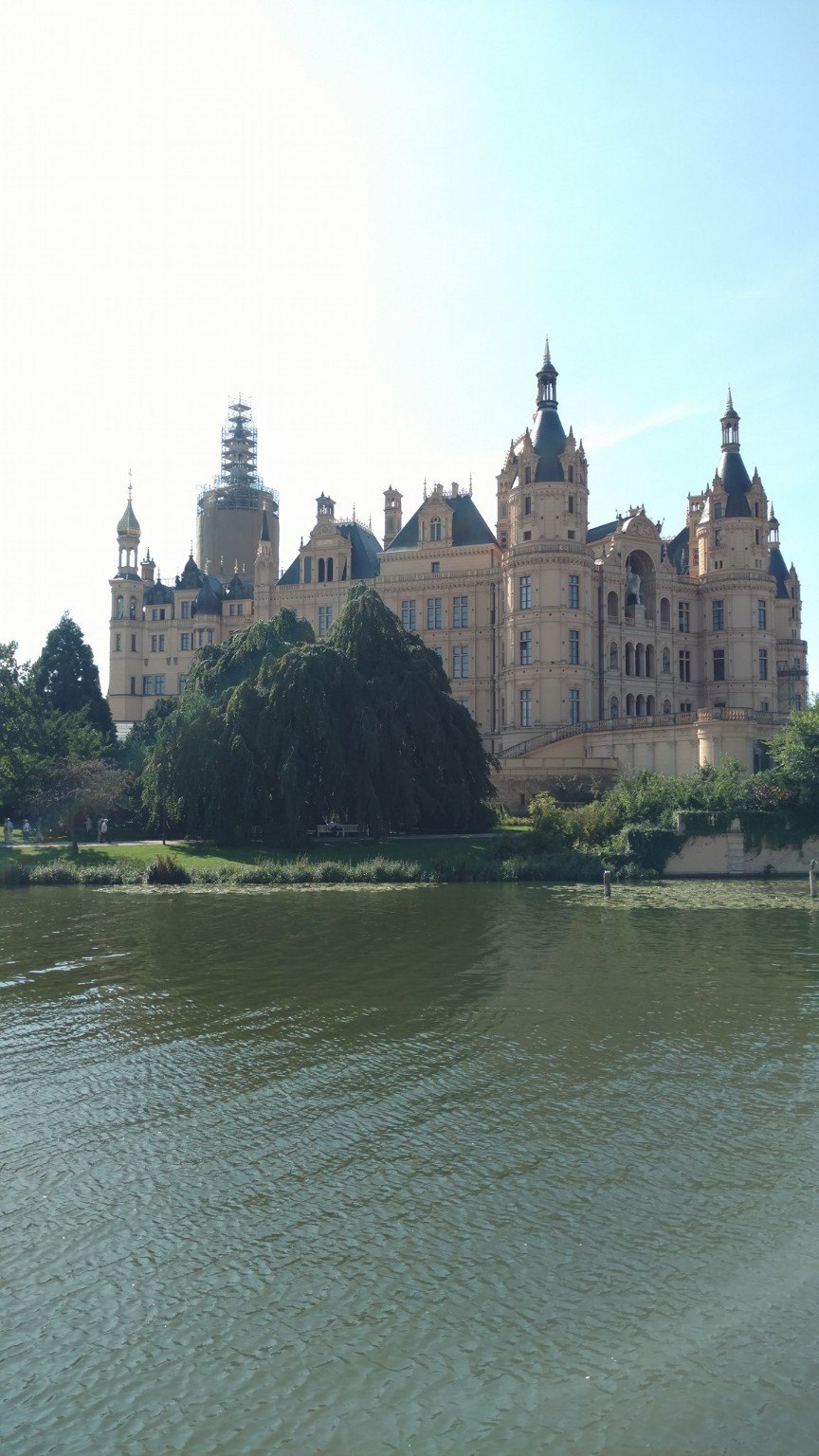 A lakeside castle view in Germany