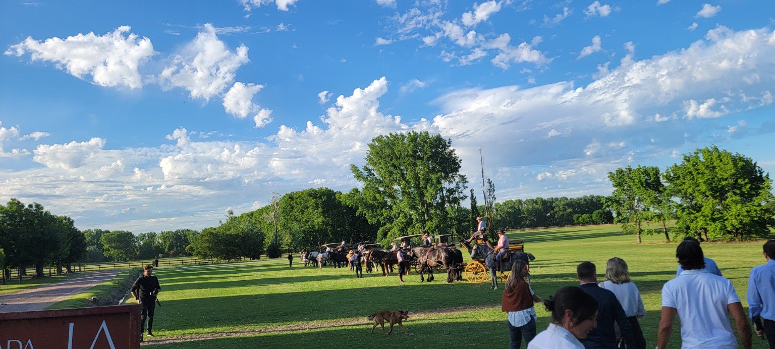 Arriving at an estancia in Buenos Aires Province