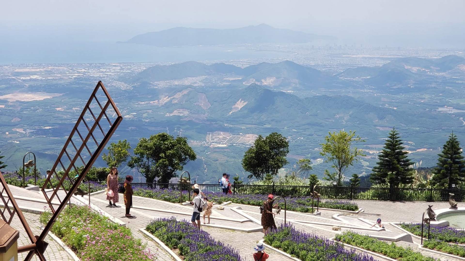 View from Ba Na Hills back toward Da Nang and the coast