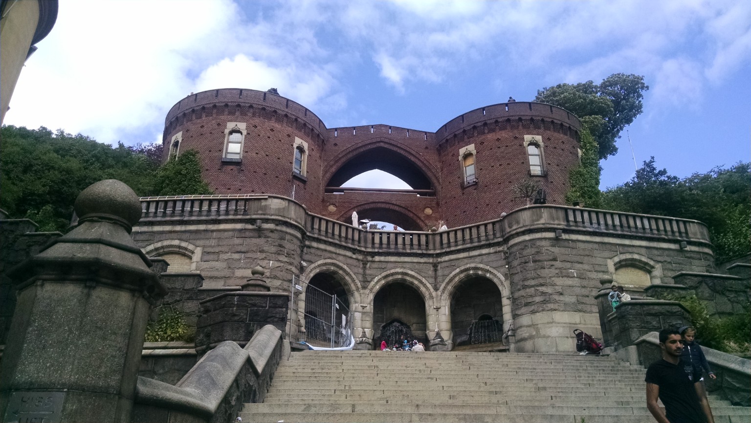Stone terraces and brick architecture in Helsingborg