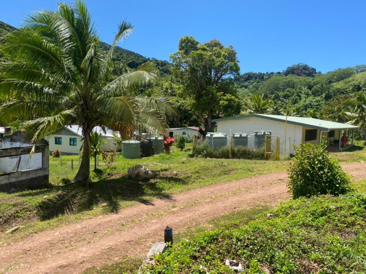 Wider Kadavu campus landscape with tropical hills