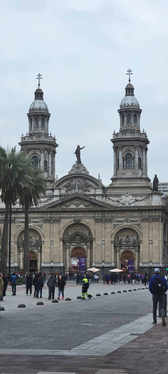 Metropolitan Cathedral of Santiago in Plaza de Armas, Chile