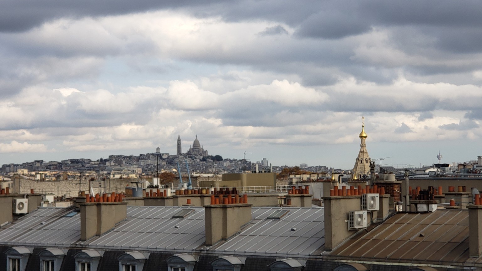 Paris rooftops toward Sacre-Coeur
