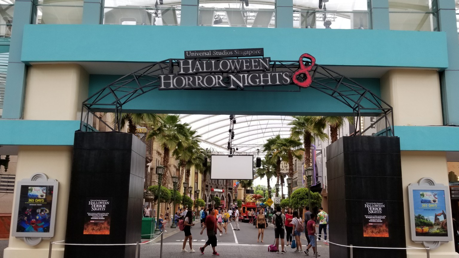 Universal Studios Singapore entrance globe