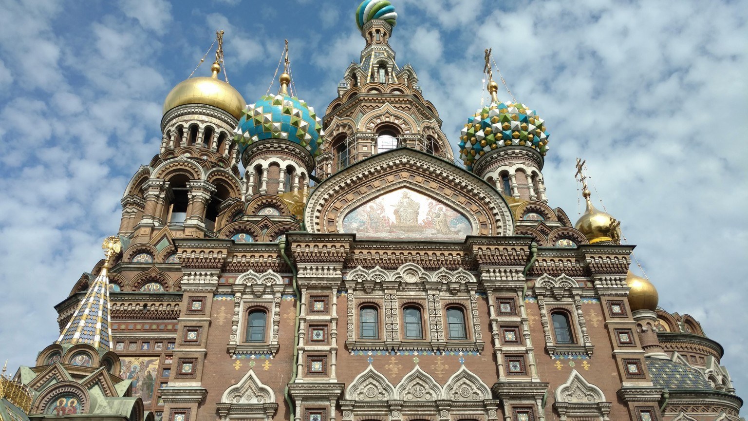 Onion domes of the Church of the Savior on Spilled Blood