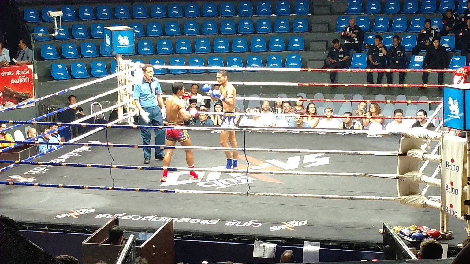 A live Muay Thai match in Bangkok