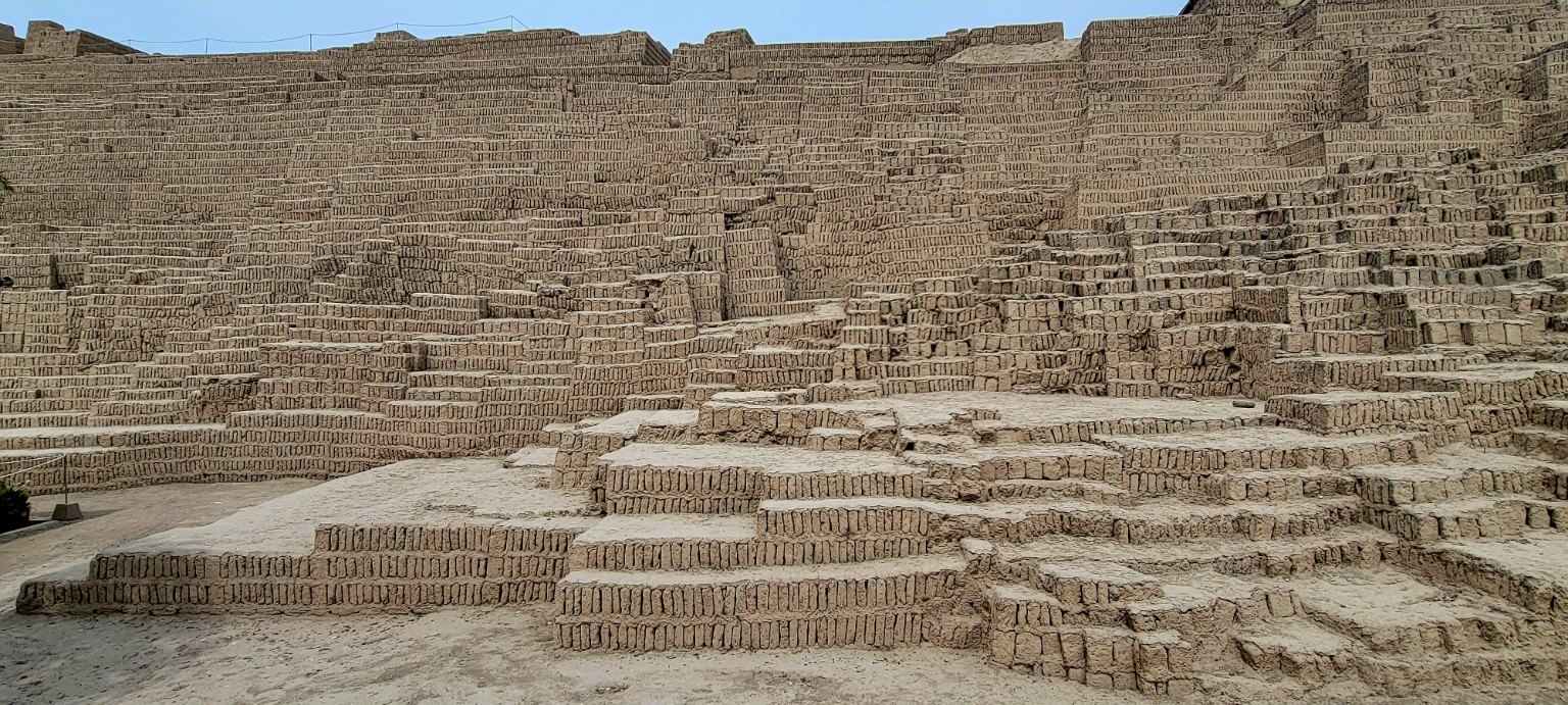 Adobe terraces at Huaca Pucllana